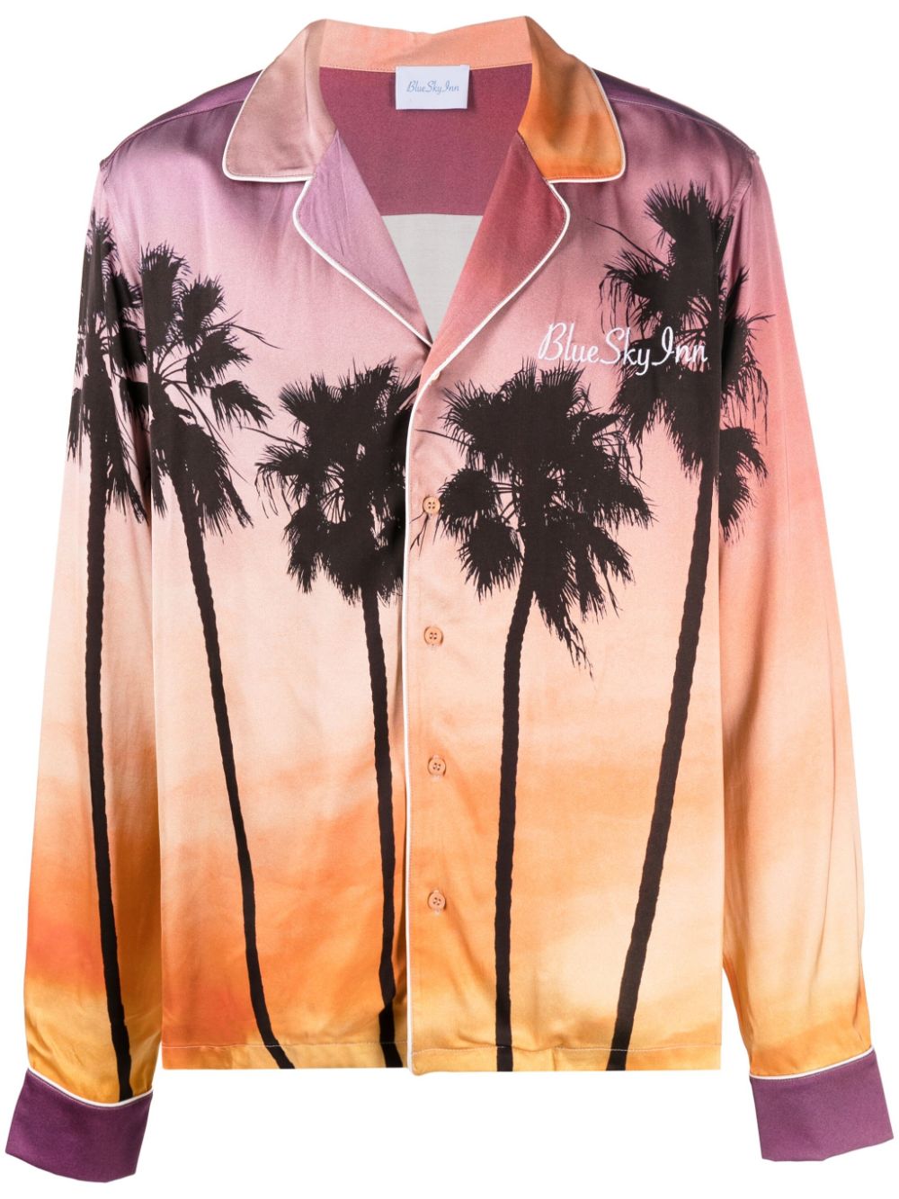 BLUE SKY INN palm tree print shirt - Orange von BLUE SKY INN