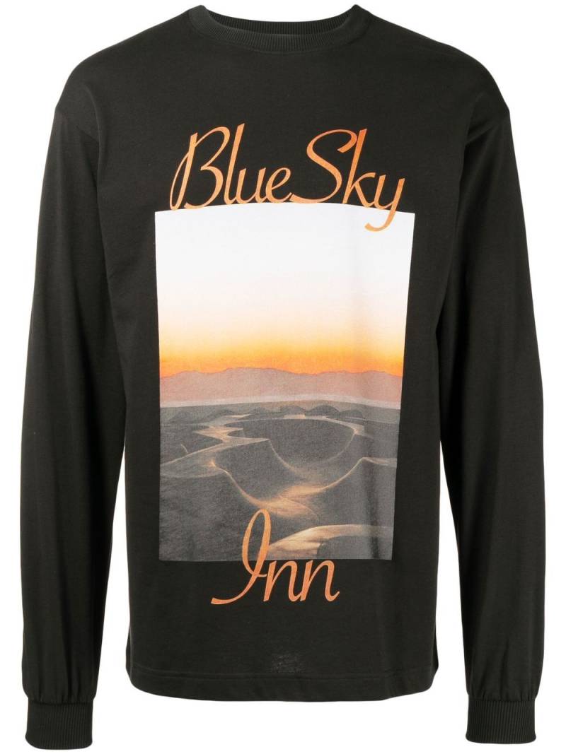 BLUE SKY INN photograph-print cotton long-sleeve T-shirt - Black von BLUE SKY INN