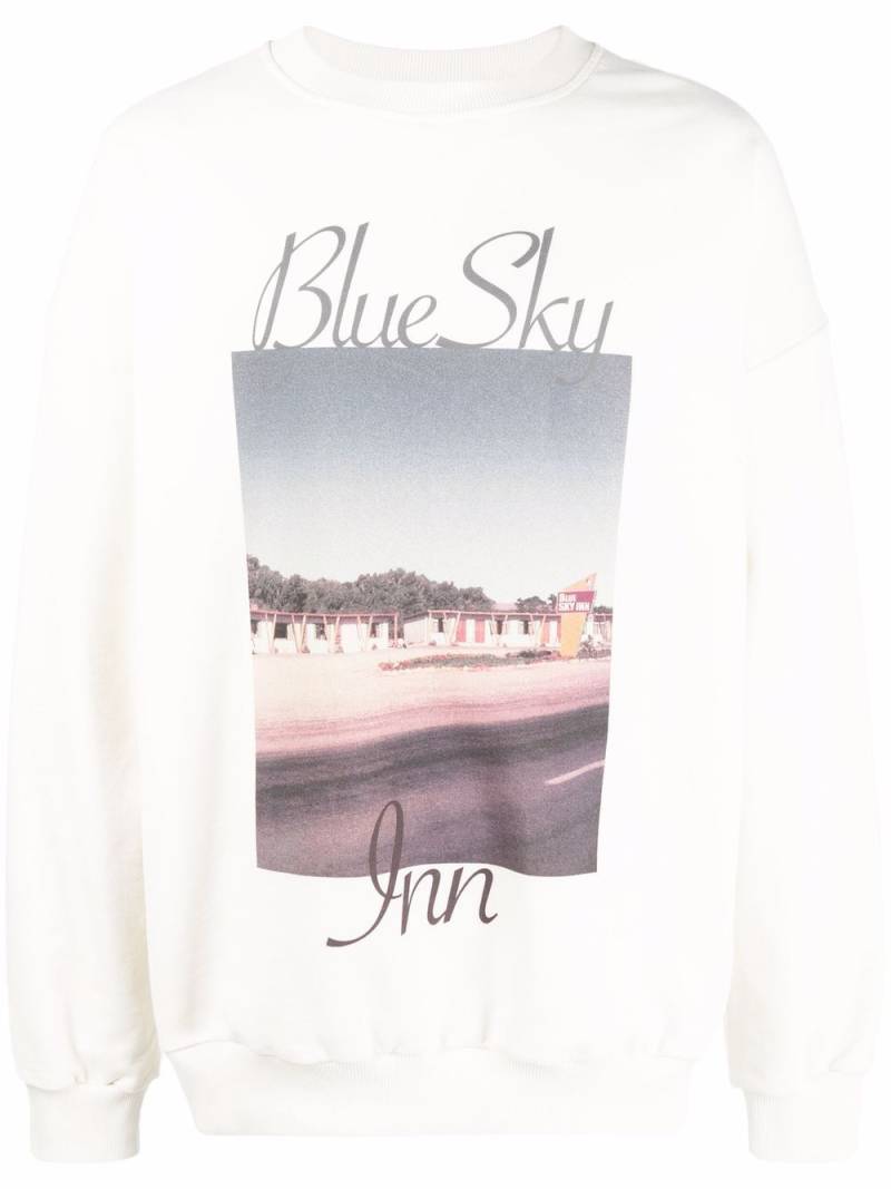 BLUE SKY INN retro print logo sweatshirt - Neutrals von BLUE SKY INN