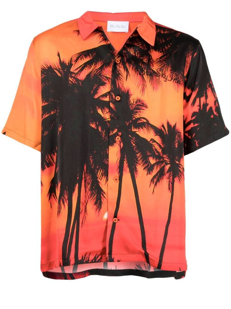 BLUE SKY INN sunset-print short sleeve shirt - Orange von BLUE SKY INN