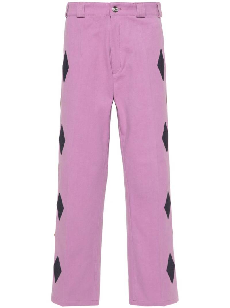 BLUEMARBLE bead-embellished straight trousers - Purple von BLUEMARBLE