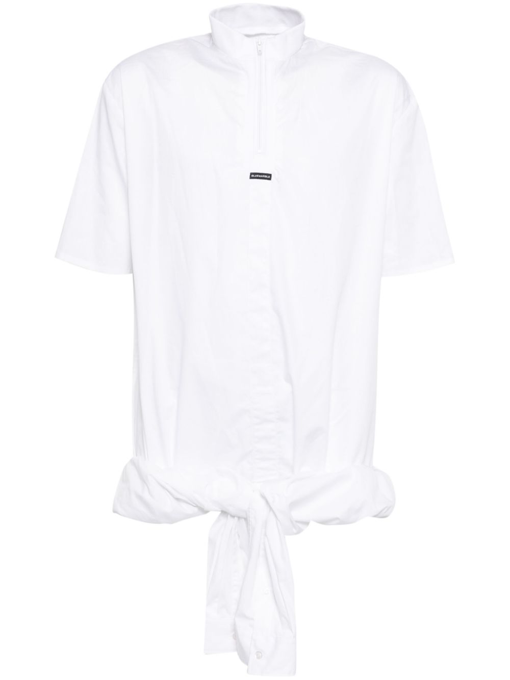 BLUEMARBLE double-layered foldover shirt - White von BLUEMARBLE