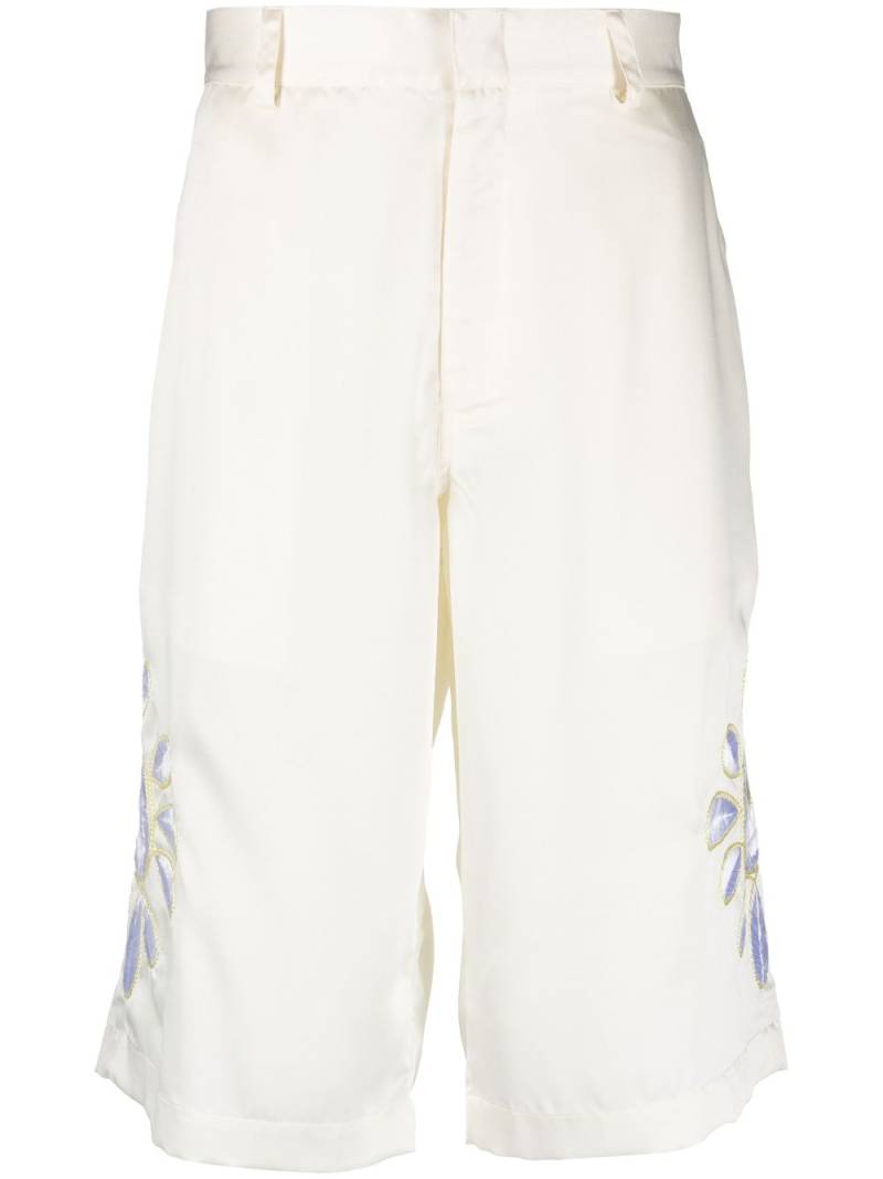 BLUEMARBLE embroidered satin shorts - Neutrals von BLUEMARBLE