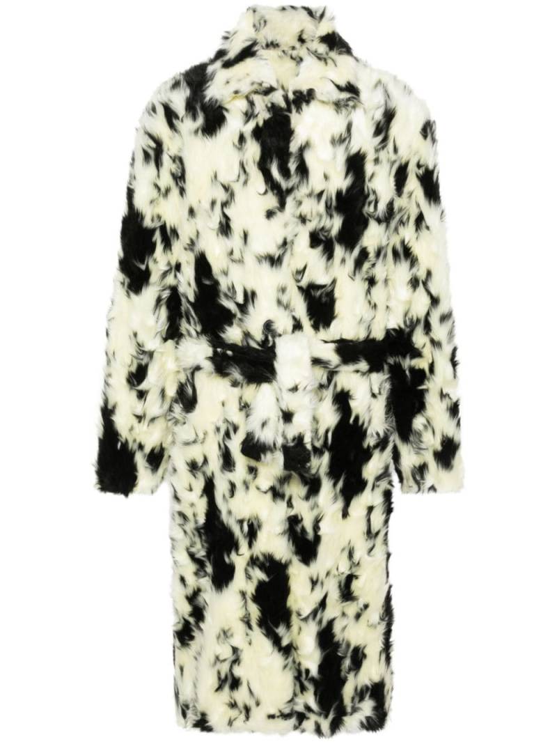 BLUEMARBLE faux-fur belted coat - Black von BLUEMARBLE