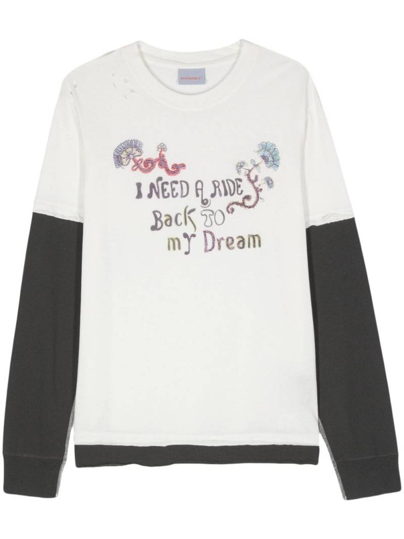 BLUEMARBLE slogan-print T-shirt - White von BLUEMARBLE