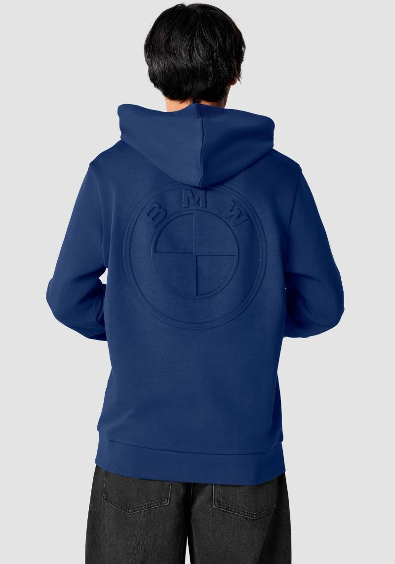 BMW Hoodie, mit farbgleichem Logo auf der Rückseite von BMW