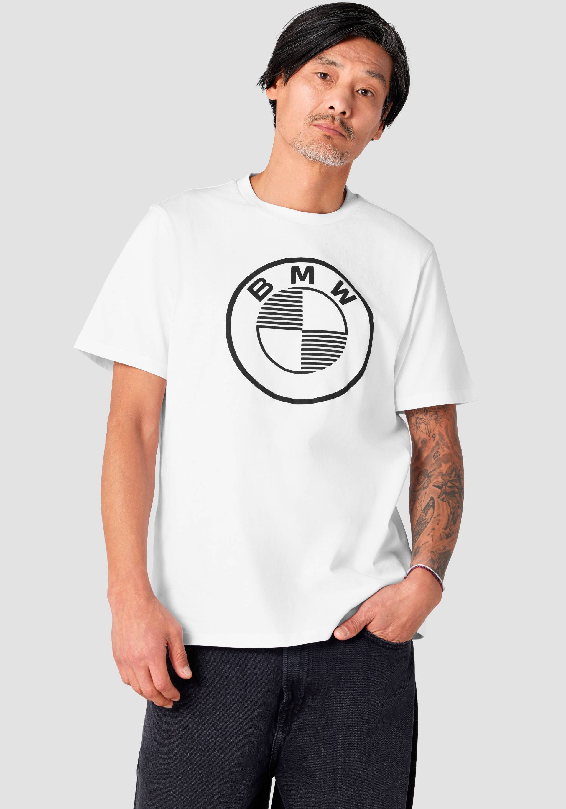 BMW T-Shirt, mit auffälligem Logo-Print