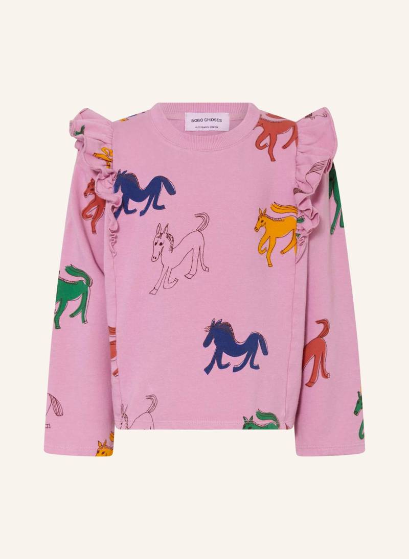 Bobo Choses Sweatshirt Mit Rüschen pink von BOBO CHOSES