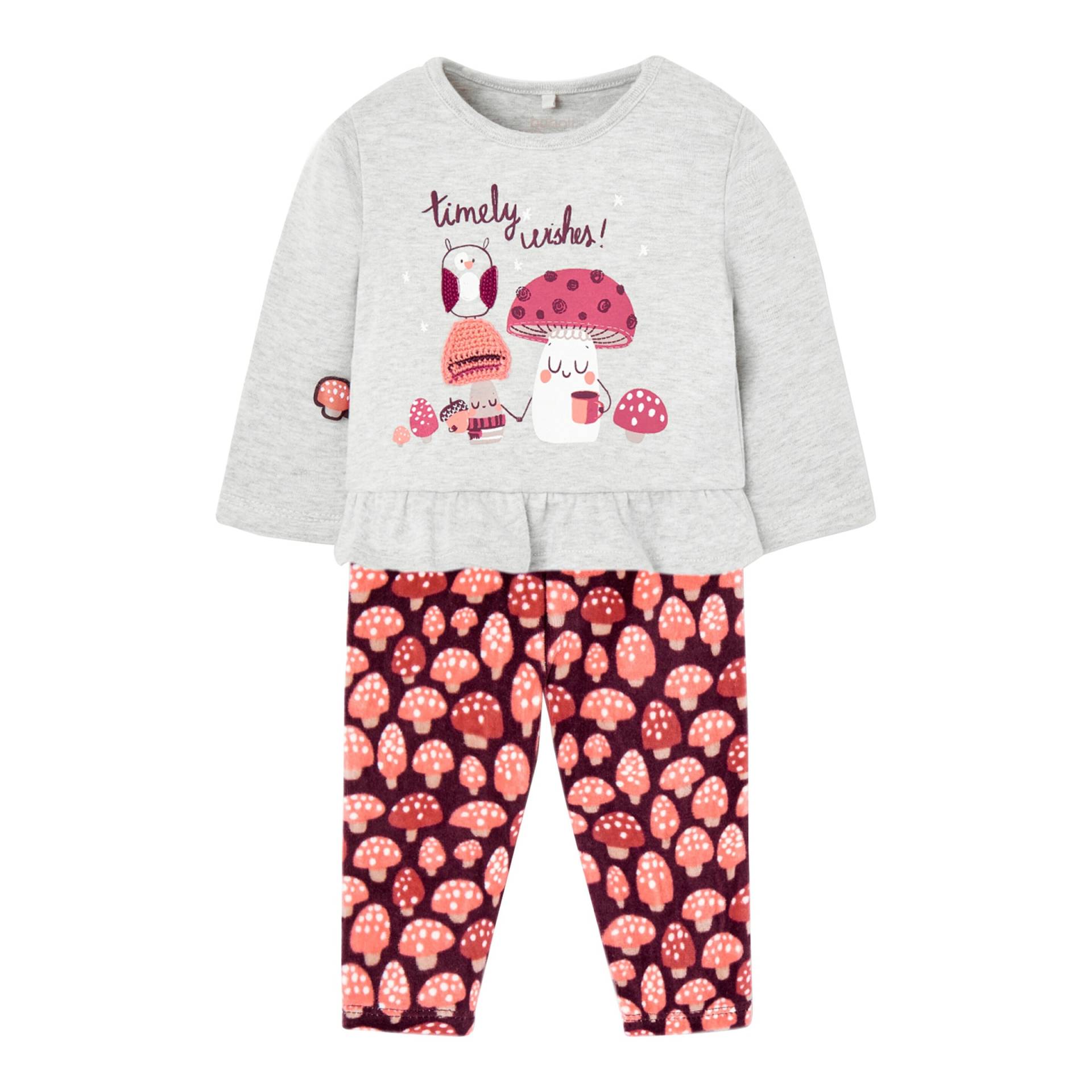 2-tlg. Set Shirt langarm und Leggings Pilze von BOBOLI