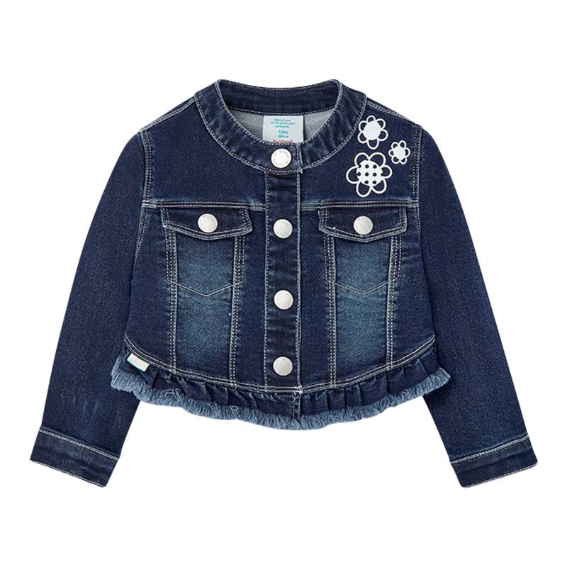 Jeansjacke Blumen von BOBOLI