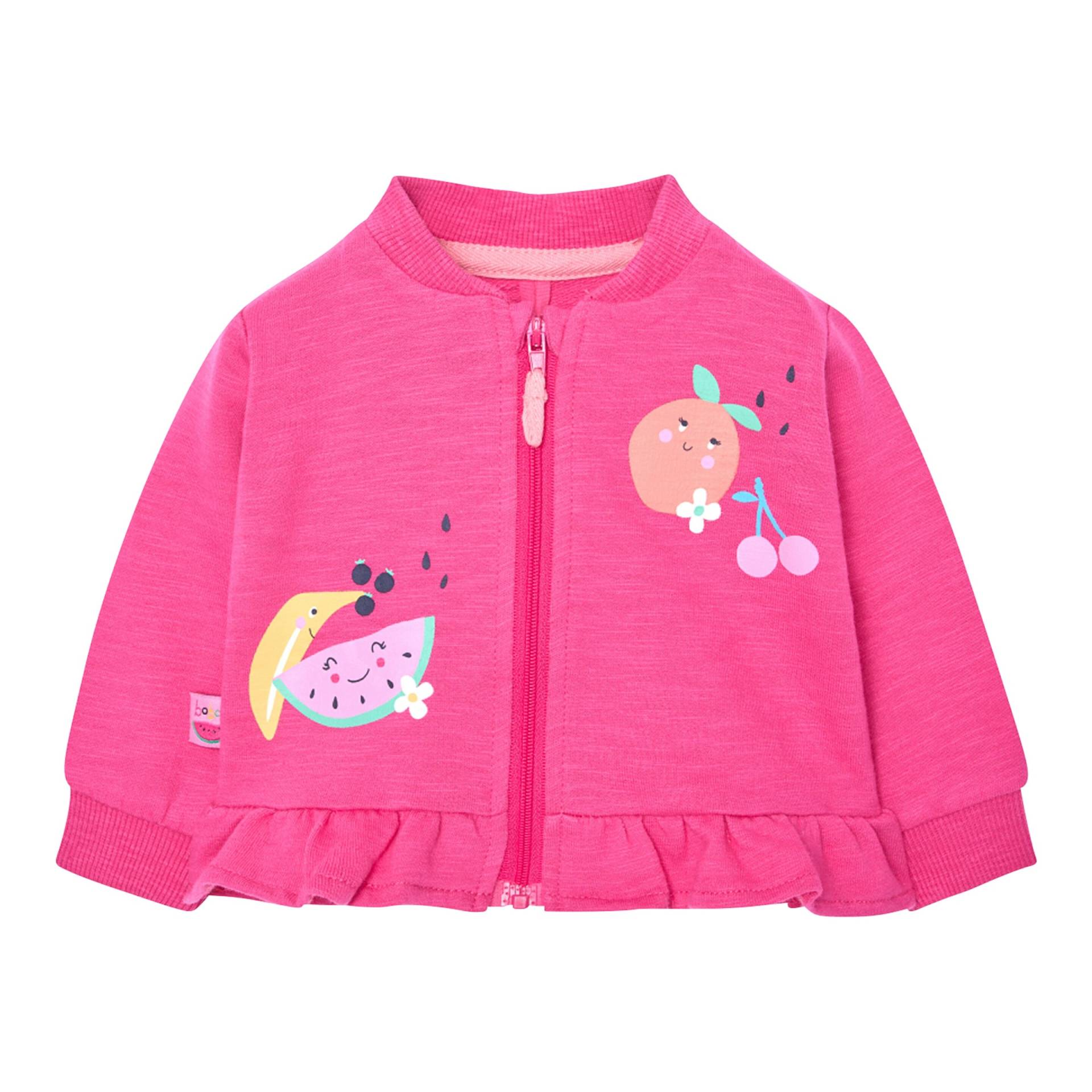 Sweatjacke Früchte Rüschen von BOBOLI