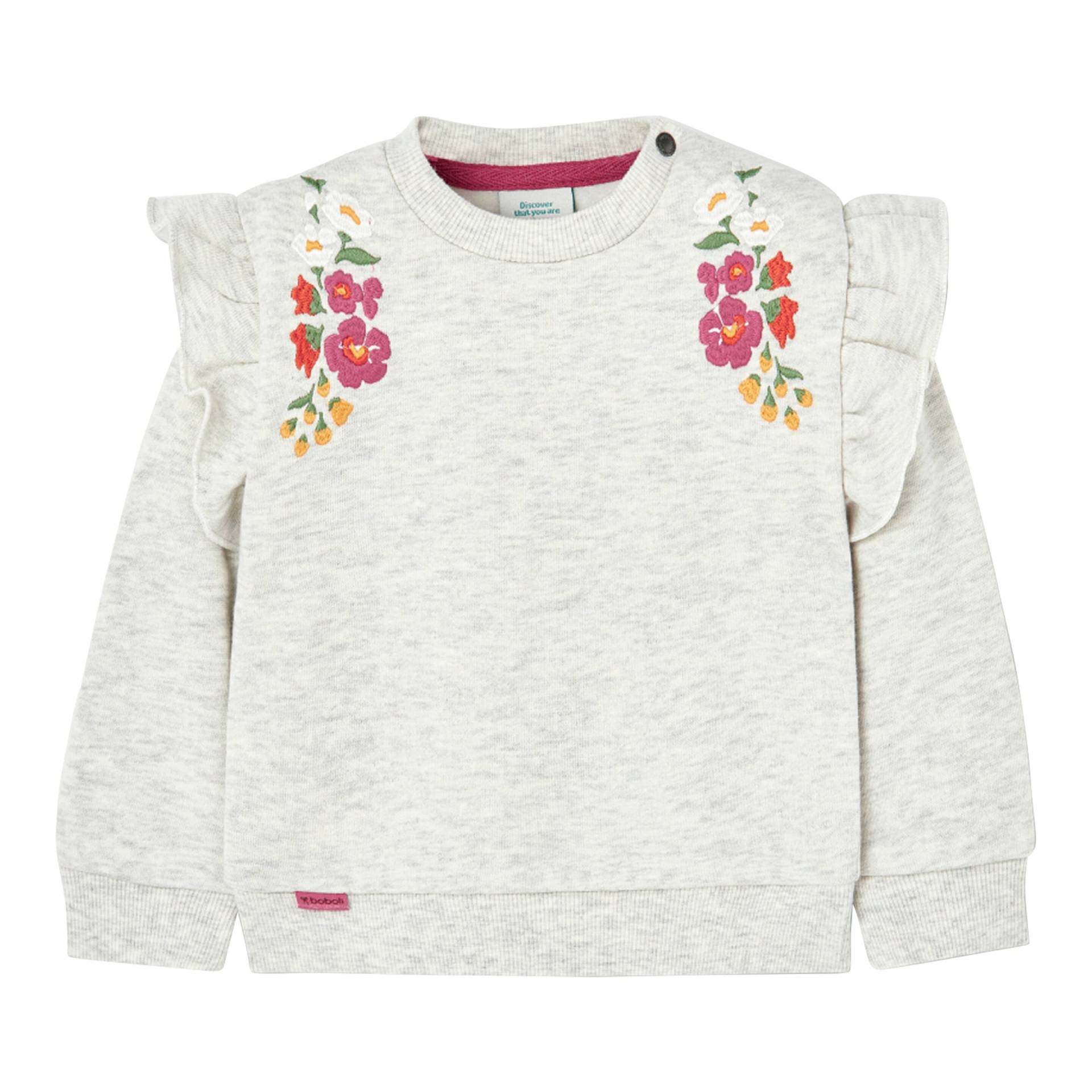 Sweatshirt Blumen Rüschen von BOBOLI