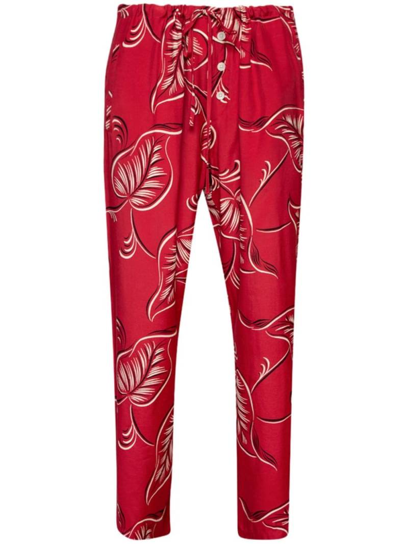 BODE Begonia drawstring trousers - Red von BODE