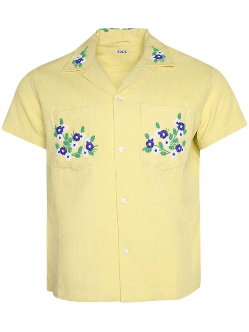 BODE Chicory beaded shirt - Yellow von BODE