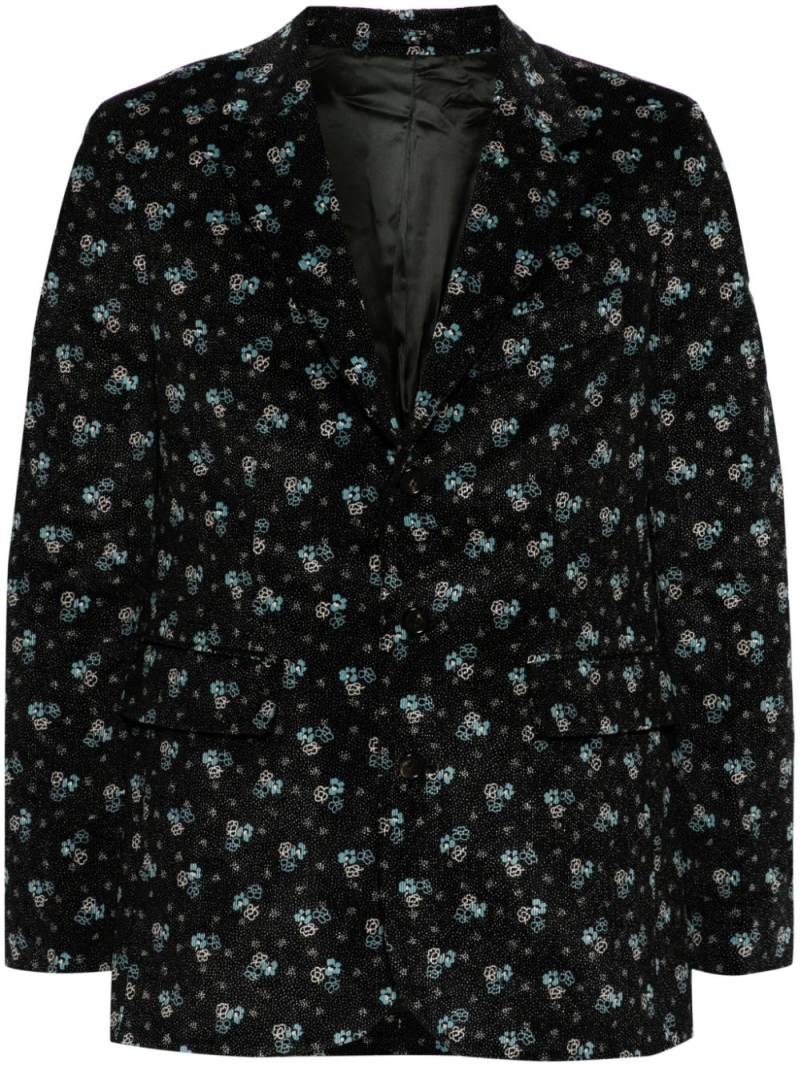 BODE Chicory floral-print corduroy blazer - Black von BODE