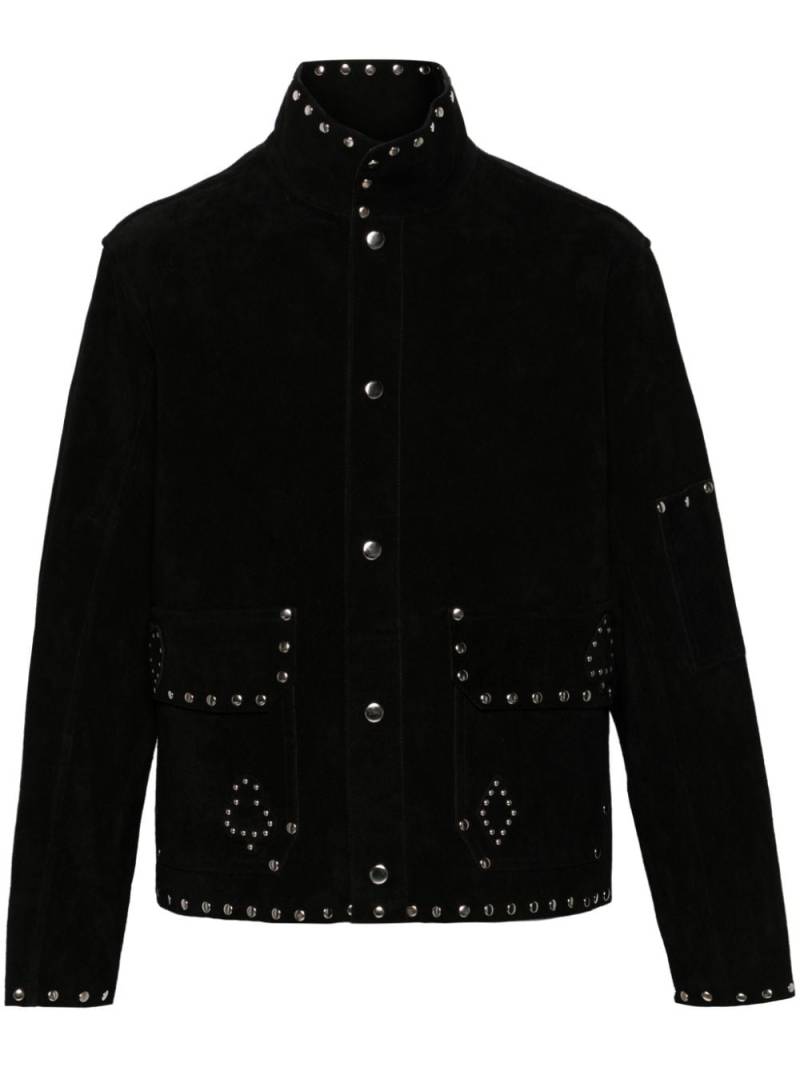 BODE Deck Of Cards studded suede jacket - Black von BODE