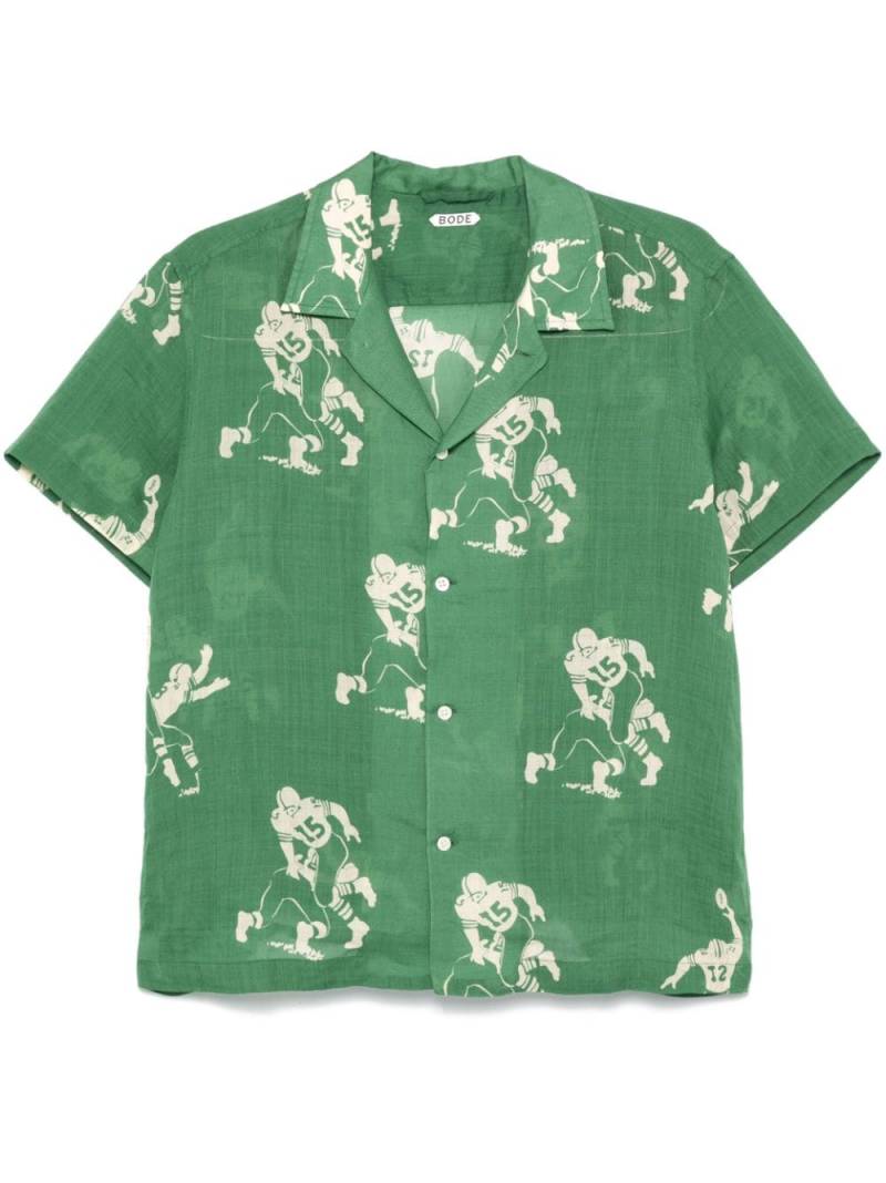 BODE Football-pattern shirt - Green von BODE