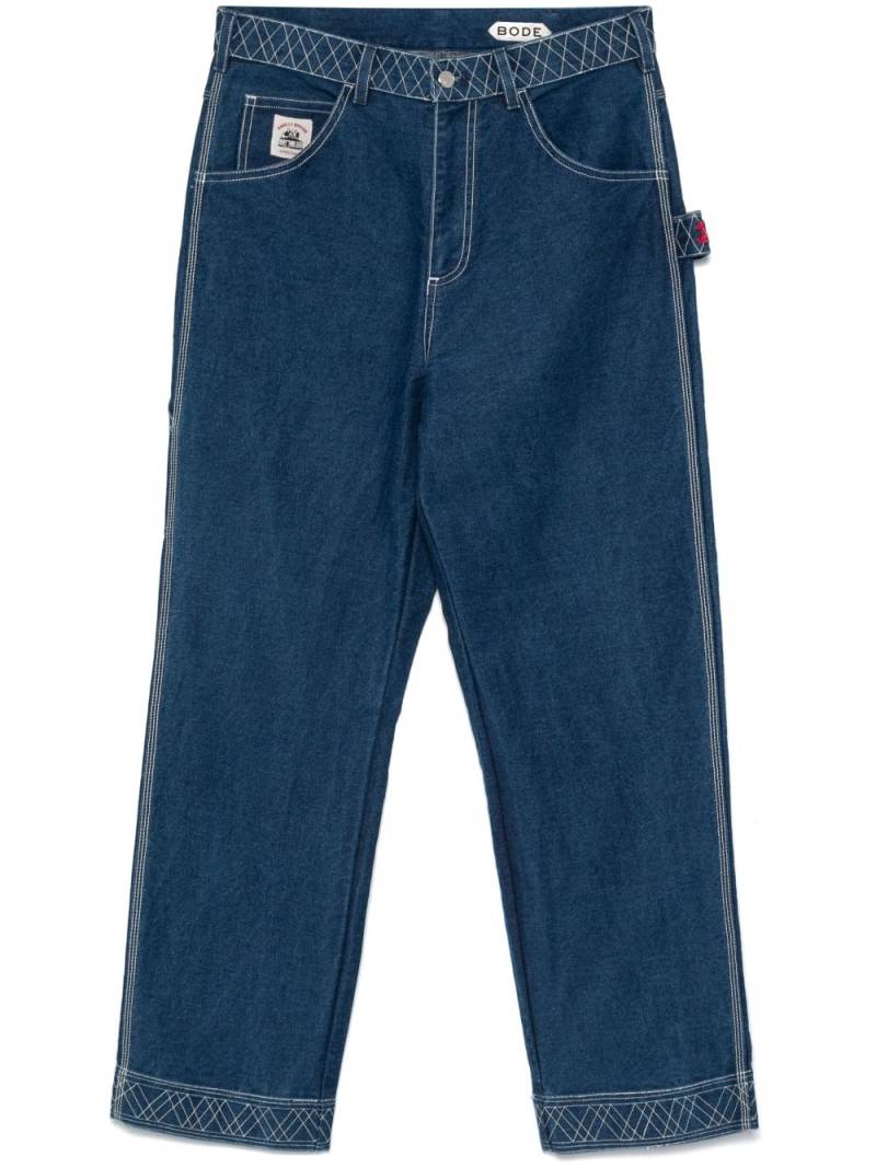 BODE Knolly Brook embroidered jeans - Blue von BODE