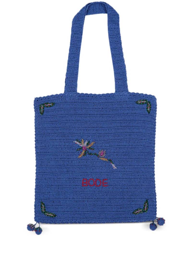 BODE Laurel tote bag - Blue von BODE