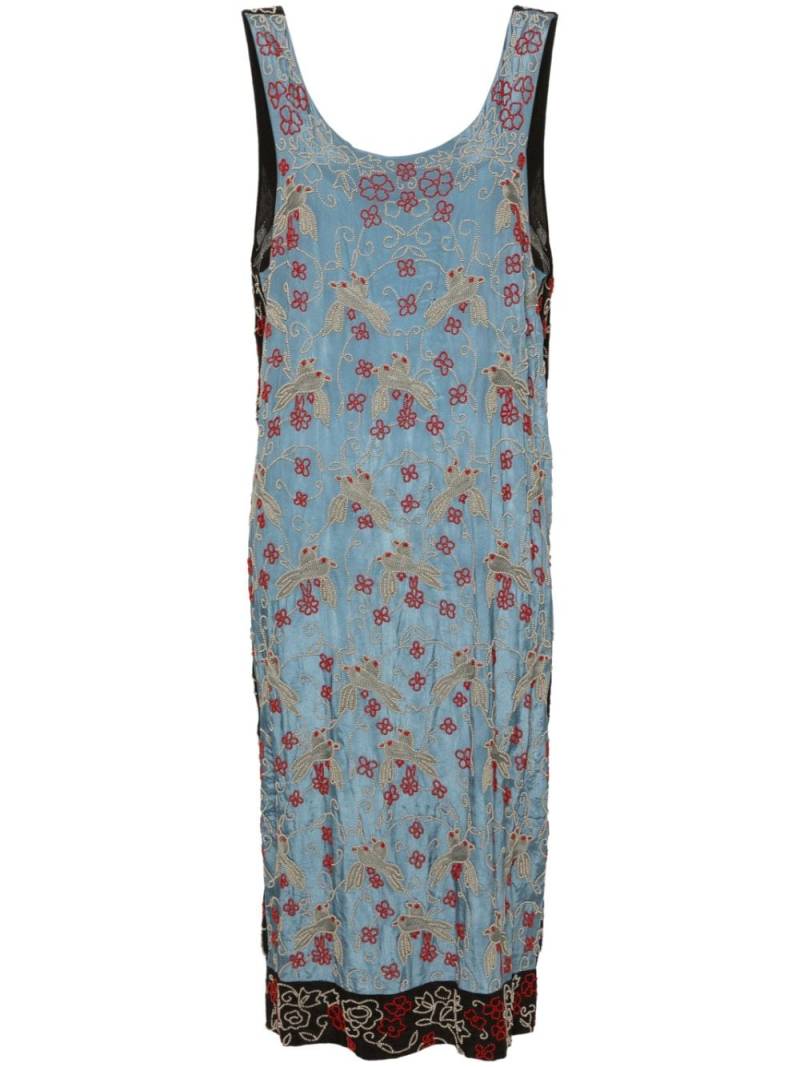 BODE Tropicbird Duo midi dress - Blue von BODE