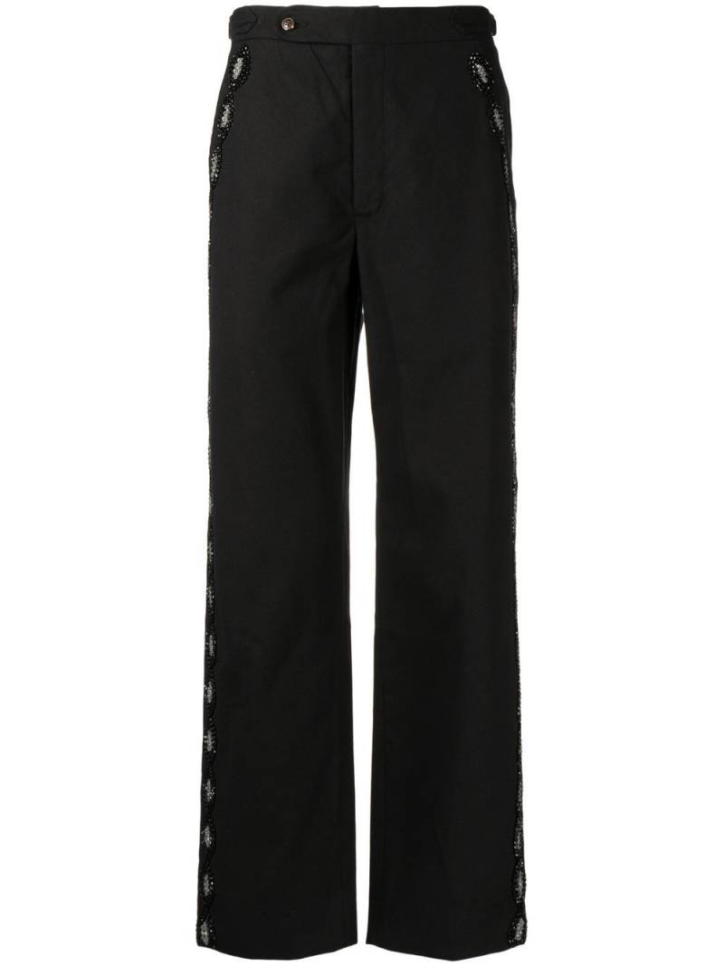 BODE bead-embellished tailored trousers - Black von BODE