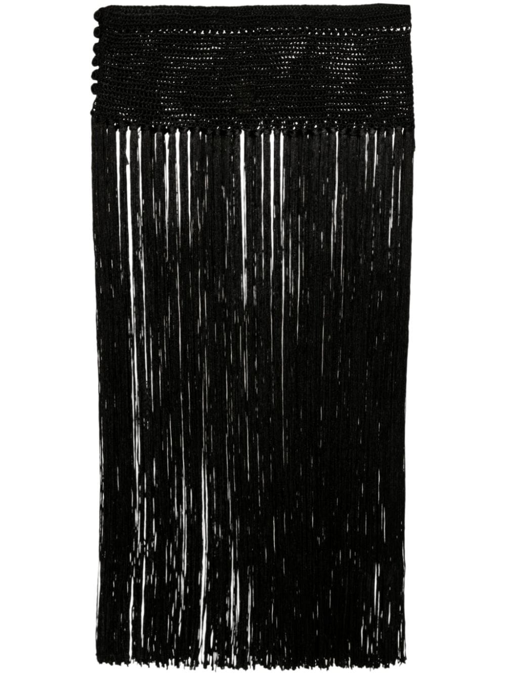 BODE crochet fringed skirt - Black von BODE