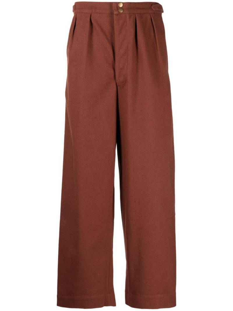 BODE cropped wide-leg trousers - Brown von BODE