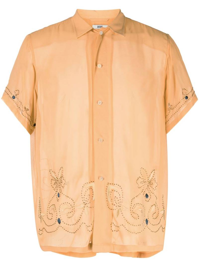 BODE crystal-embellished silk shirt - Orange von BODE