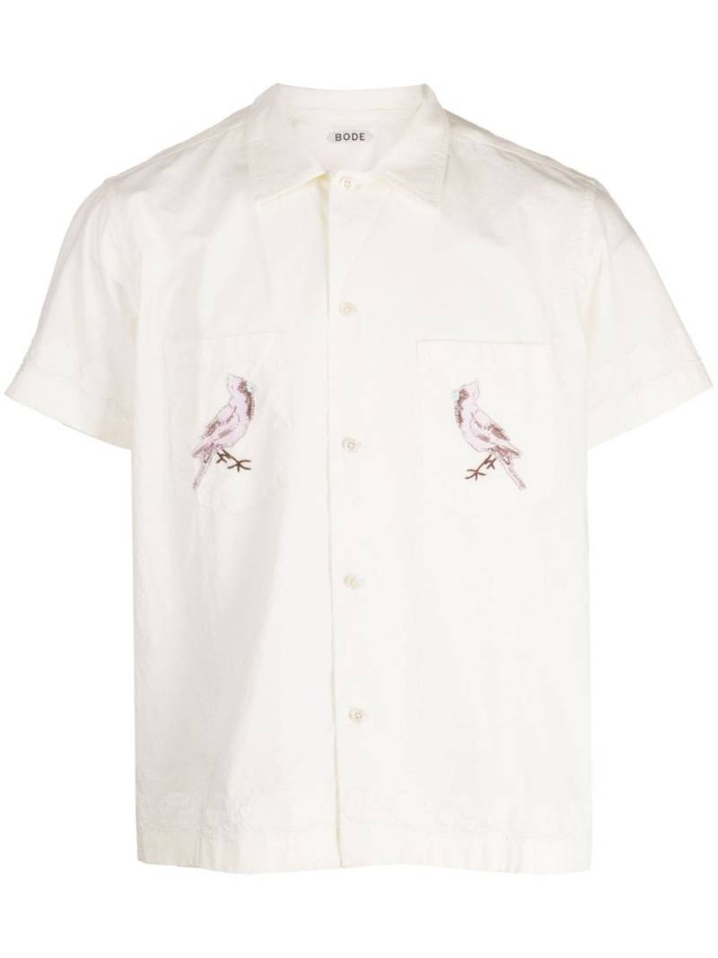 BODE embroidered short-sleeve shirt - White von BODE