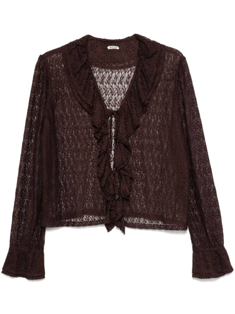 BODE lace flounce shirt - Brown von BODE