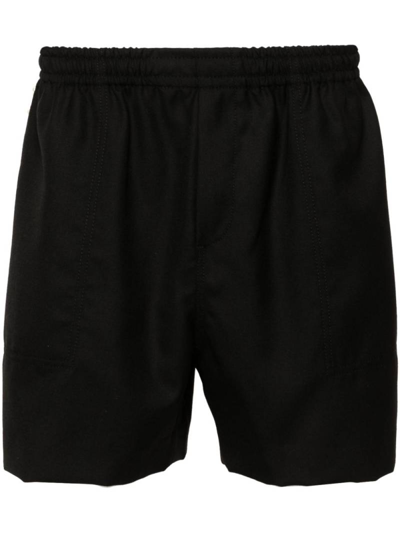 BODE lace-trim wool shorts - Black von BODE