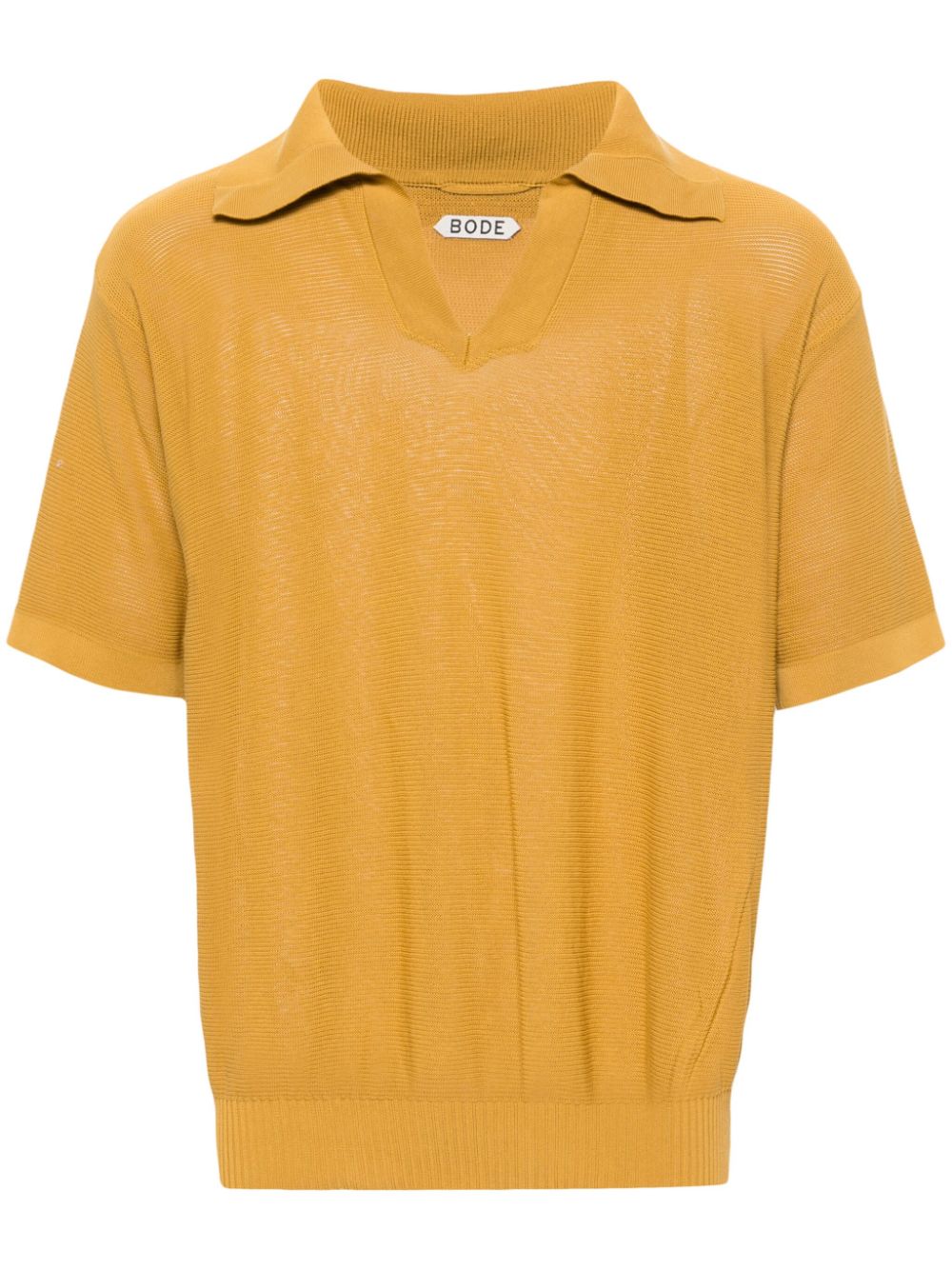 BODE logo-embroidered cotton polo shirt - Yellow von BODE