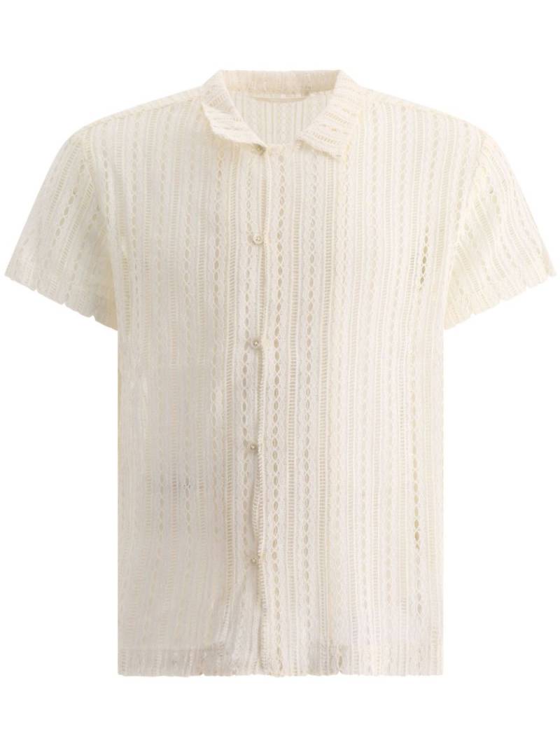 BODE ribbed knit shirt - White von BODE