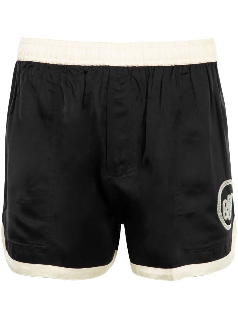 BODE satin track shorts - Black von BODE