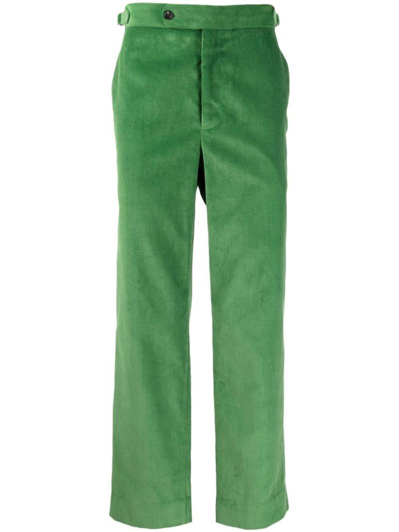 BODE straight-leg cotton corduroy trousers - Green von BODE