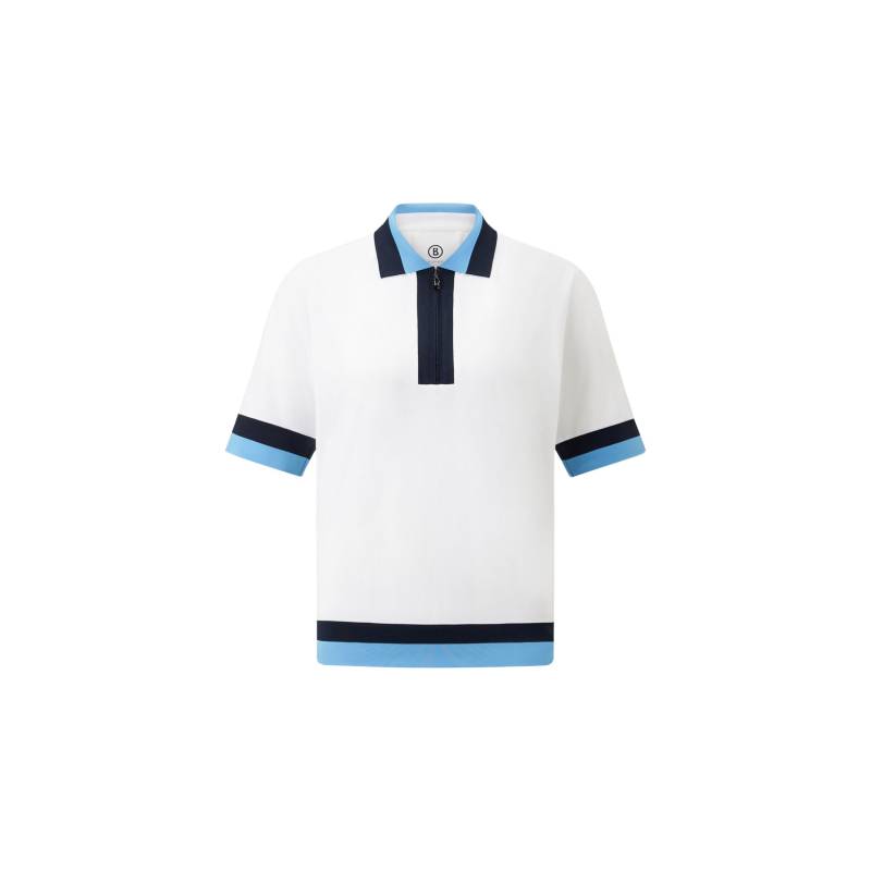 BOGNER SPORT Funktions-Polo-Shirt Andrina für Damen - Off-White/Blau - 44 von BOGNER Sport