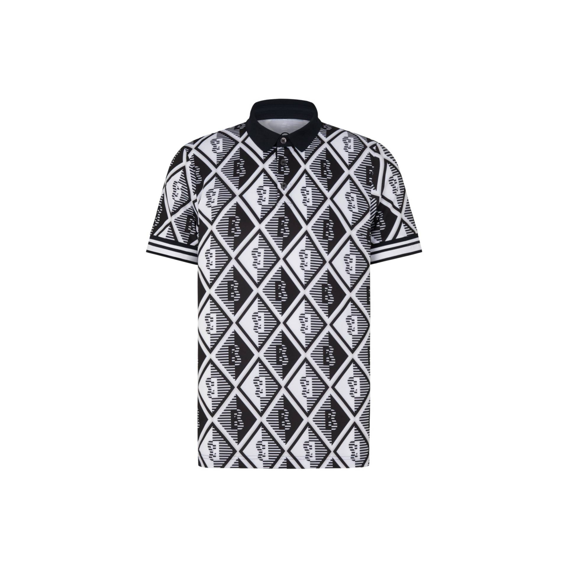 BOGNER SPORT  Funktions-Polo-Shirt Ron für Herren - Schwarz/Weiß - M von BOGNER Sport