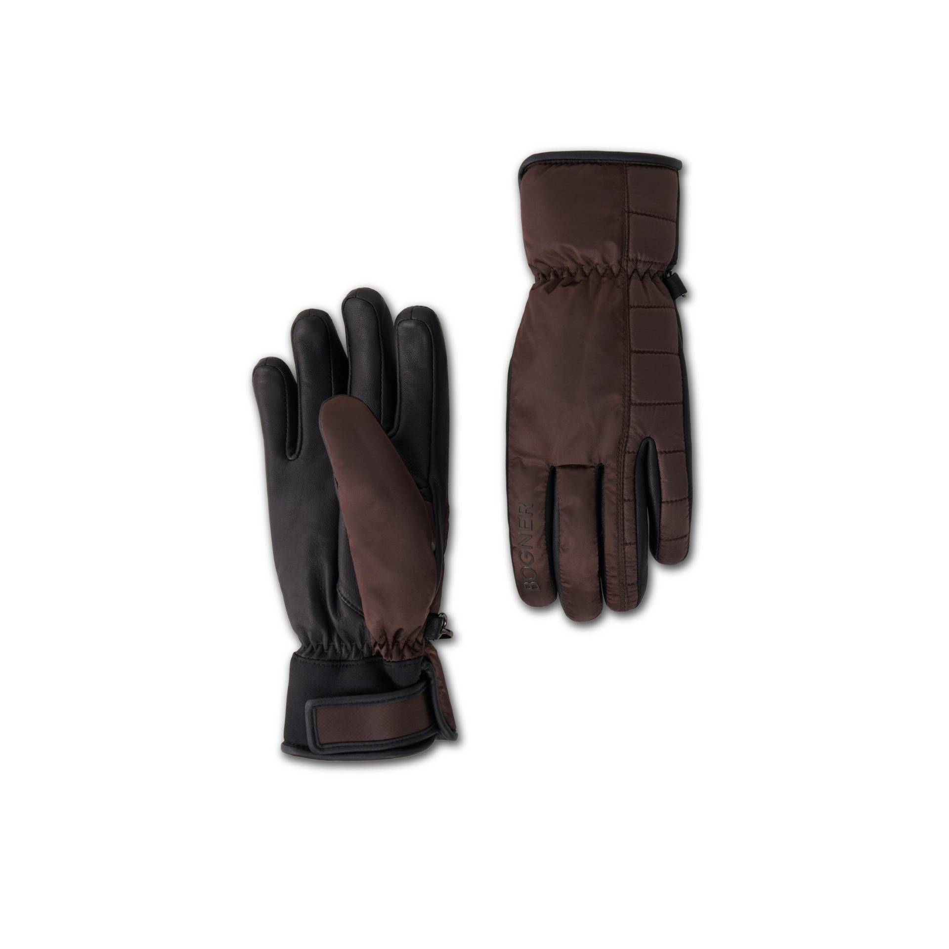 BOGNER SPORT Handschuhe Cadis für Damen - Dunkelbraun/Schwarz - 6,5 von BOGNER Sport