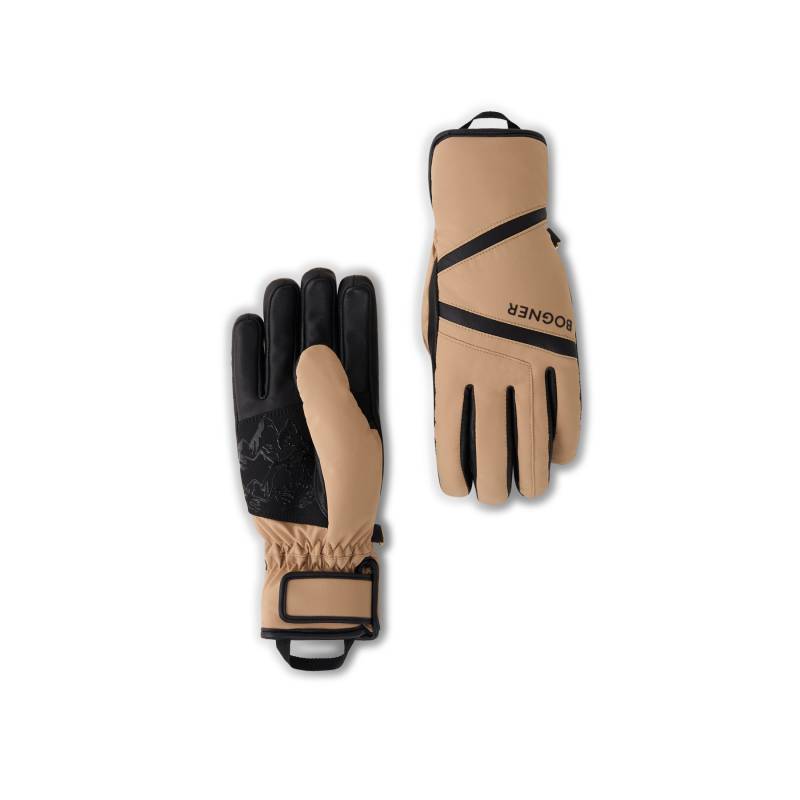 BOGNER SPORT Handschuhe Hilla für Damen - Camel/Schwarz - 6,5 von BOGNER Sport