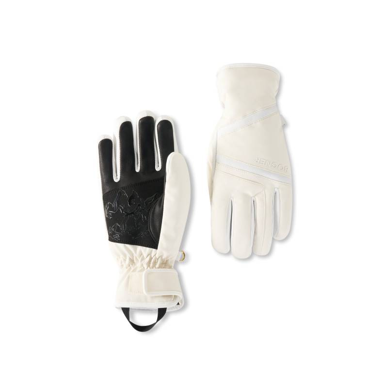 BOGNER SPORT Handschuhe Hilla für Damen - Off-White/Schwarz - 6,5 von BOGNER Sport