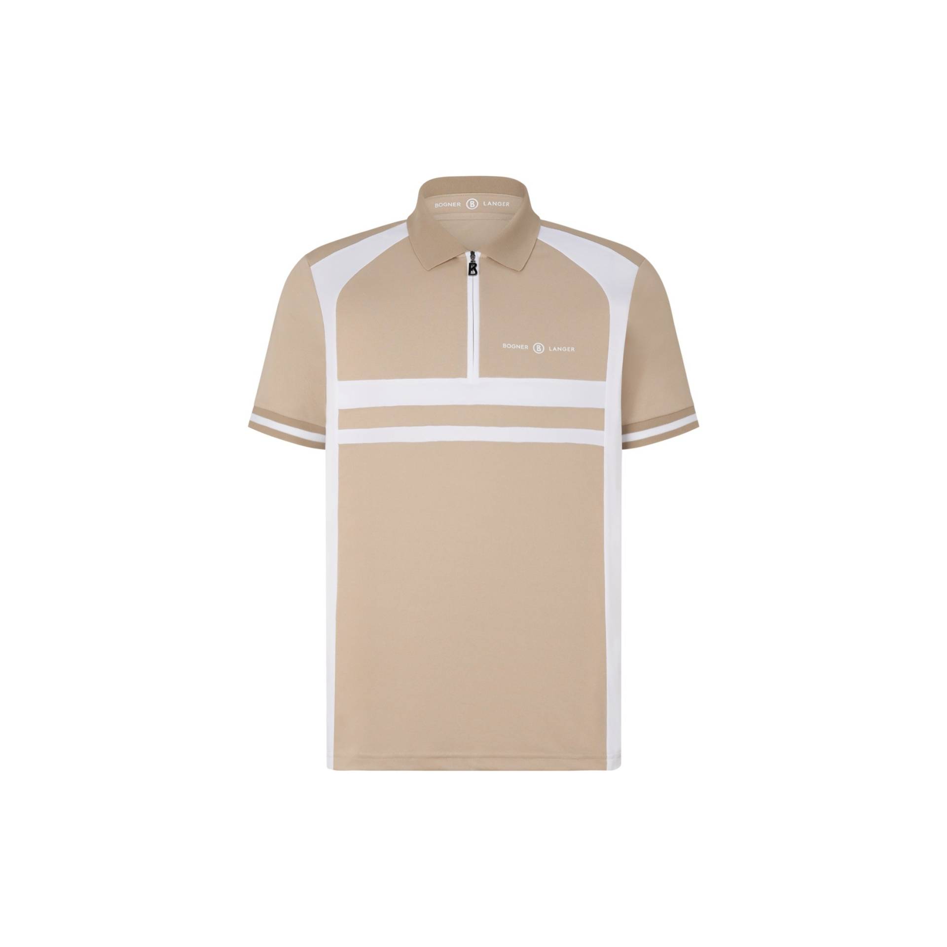 BOGNER SPORT Polo-Shirt Bernhard für Herren - Beige/Weiß - 3XL von BOGNER Sport