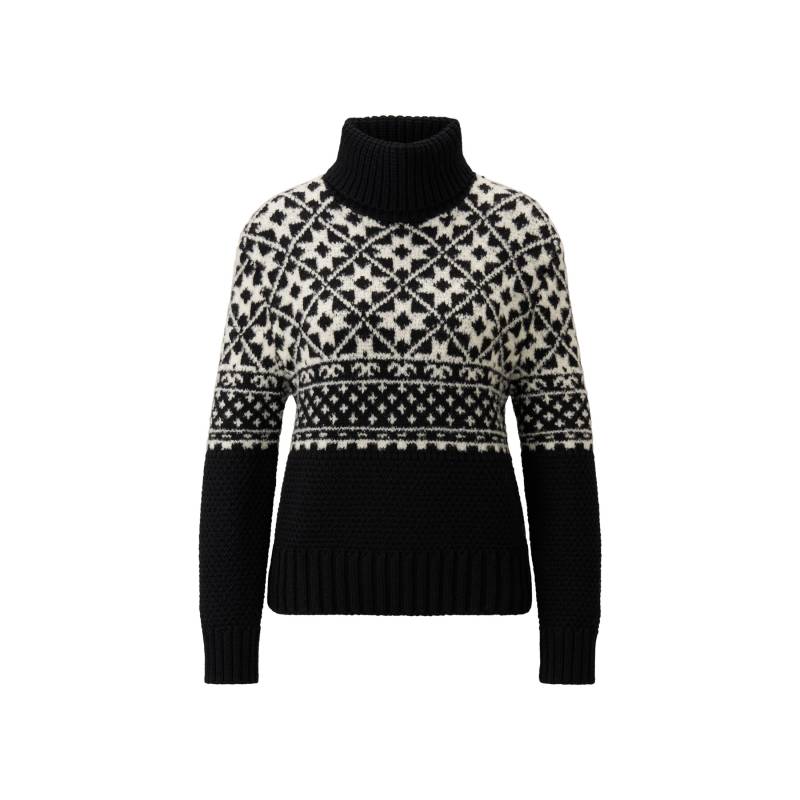 BOGNER SPORT Rollkragenpullover Nadia für Damen - Schwarz/Off-White - 32 von BOGNER Sport