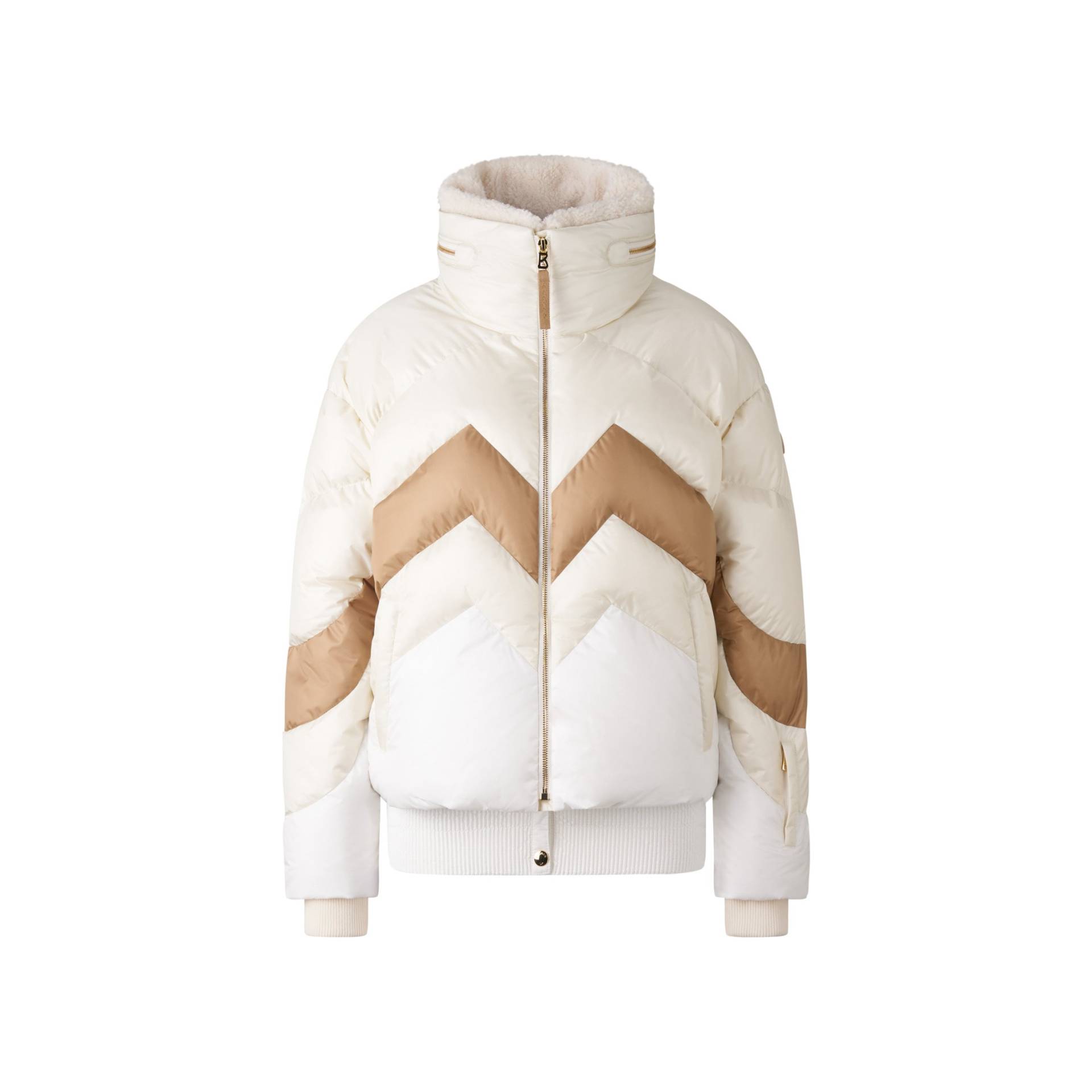 BOGNER SPORT Ski-Daunenjacke Vanja für Damen - Off-White/Camel - 40 von BOGNER Sport