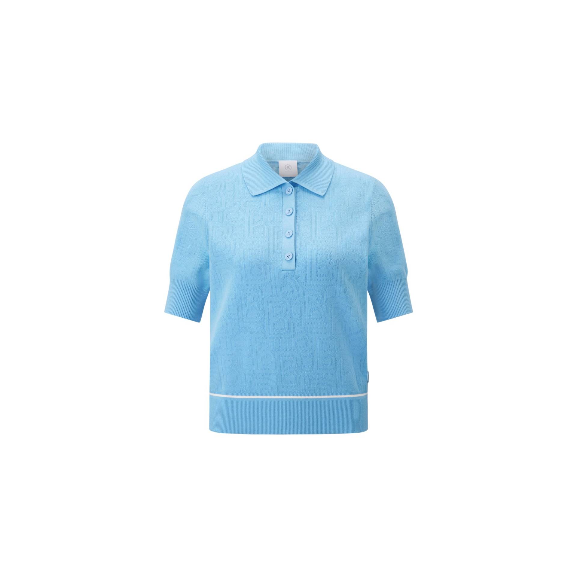 BOGNER SPORT Strick-Polo-Shirt Maia für Damen - Hellblau - 34 von BOGNER Sport