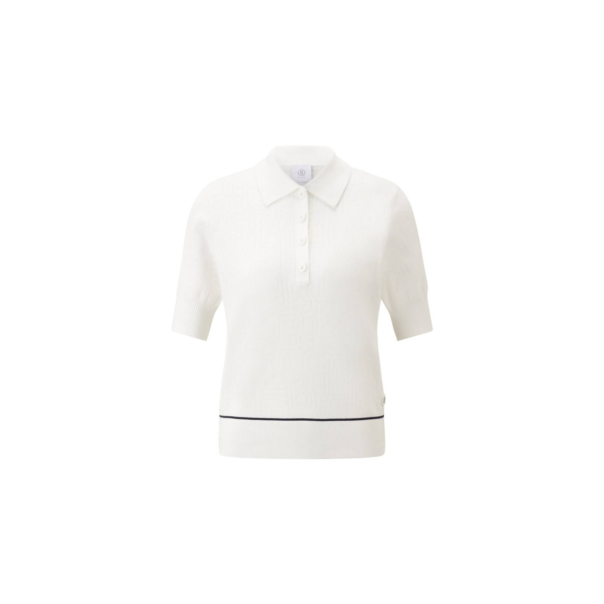 BOGNER SPORT Strick-Polo-Shirt Maia für Damen - Off-White - 34 von BOGNER Sport