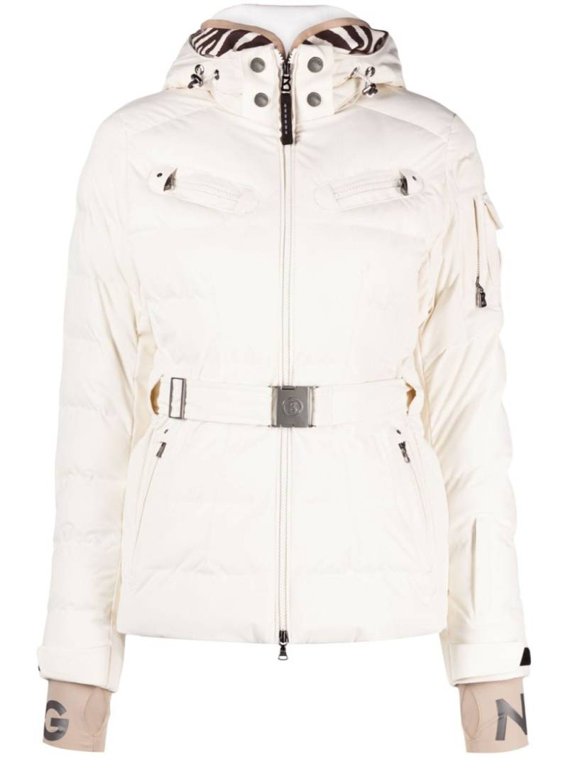 BOGNER Ellya belted-waist ski jacket - White von BOGNER