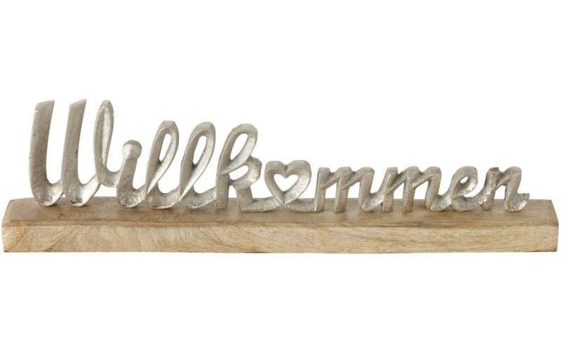 BOLTZE Dekofigur »Willkommen 45 cm«, Holzart: Mango (indien) von BOLTZE