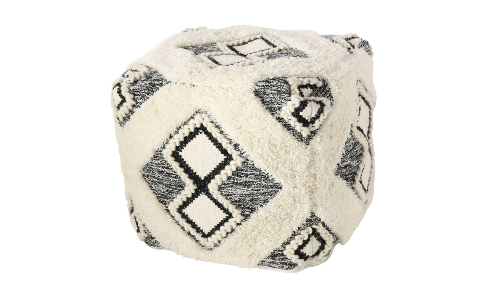 BOLTZE Pouf »Pouf Toulia Baumwolle, Weiss/Schwarz« von BOLTZE