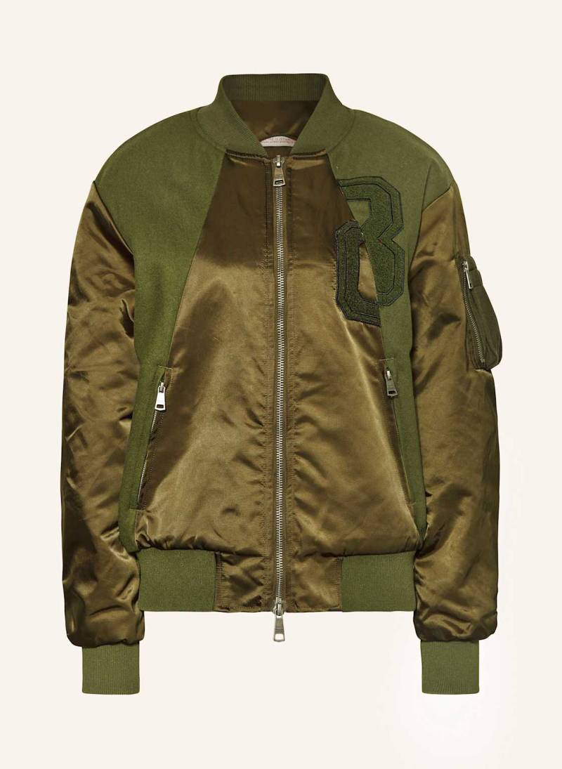 Bombers Original Blouson Im Materialmix gruen von BOMBERS ORIGINAL