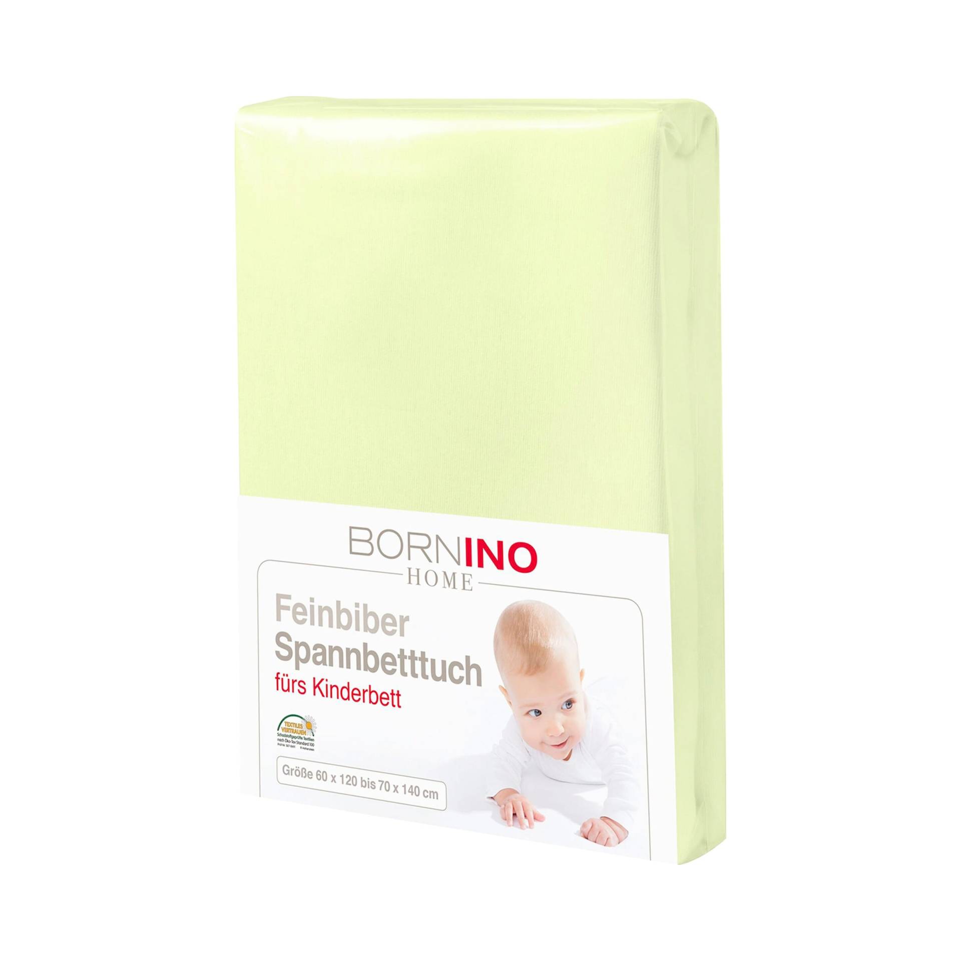Feinbiber-Spannbetttuch 60x120 cm - 70x140 cm Feinbiber-Spannbetttuch 60x120 cm - 70x140 cm von BORNINO HOME